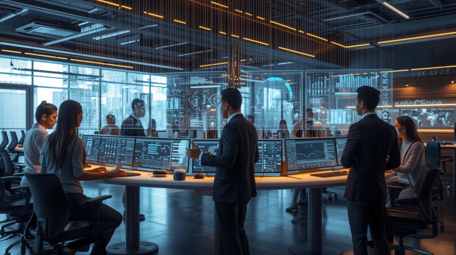 Business teams using AI-powered productivity and automation tools